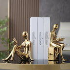 Kit 2 Esculturas Figura Leitora – Enfeite Decorativo Moderno