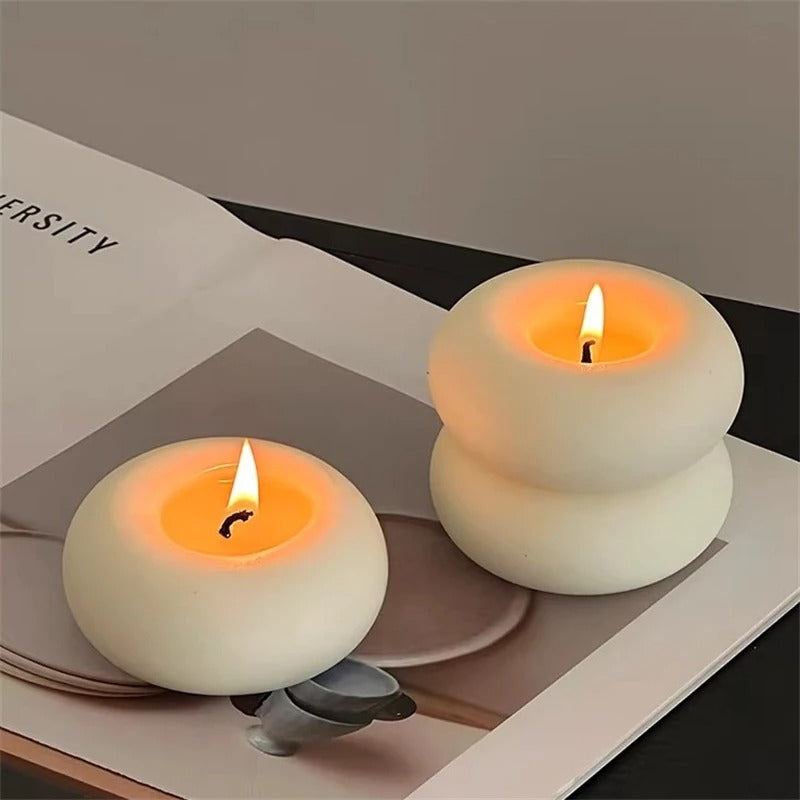 Vela Artesanal em Formato de Donut – Decorativa e Aromática