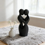 Escultura de Amantes Entrelaçados "União" – Decoração Minimalista Moderna para Casa