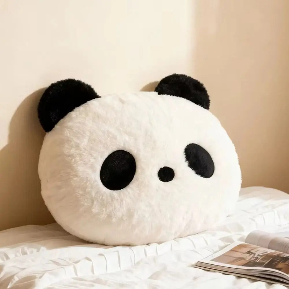Almofada Panda de Pelúcia Kawaii 30cm – Travesseiro Fofo para Sofá