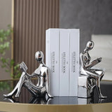 Kit 2 Esculturas Figura Leitora – Enfeite Decorativo Moderno