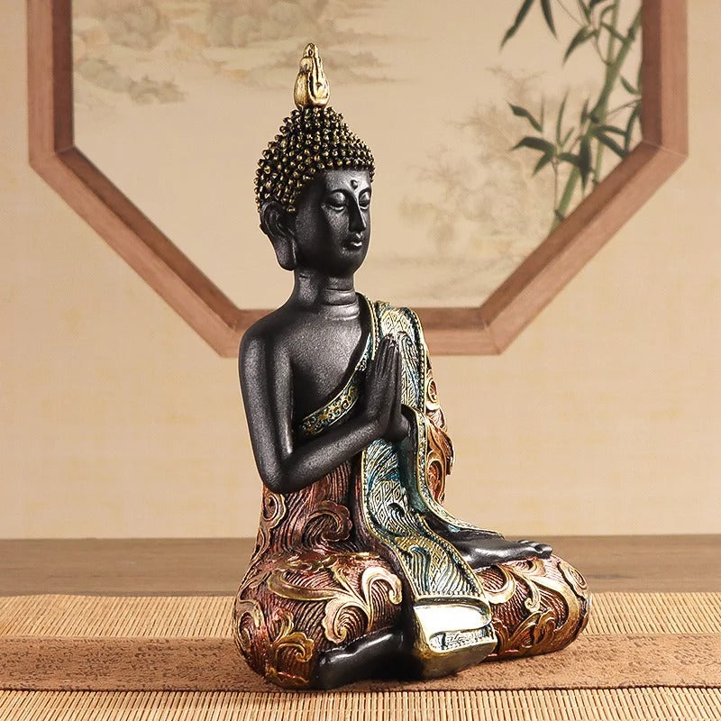Estátua de Buda Sentado em Resina