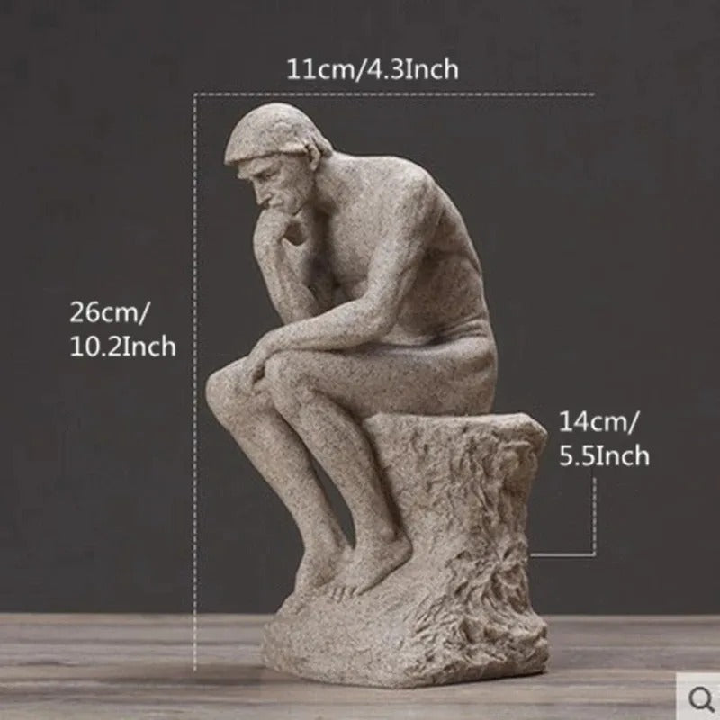 Estátua O Pensador em Resina – Escultura Decorativa