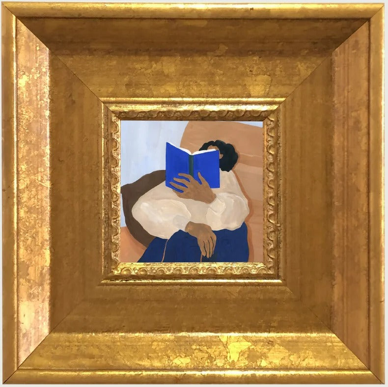 Moldura Decorativa Dourada Estilo Francês com Arte Vintage