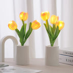 Luminária de Mesa Tulipa LED Recarregável – 3 Cores com Toque Sensitivo