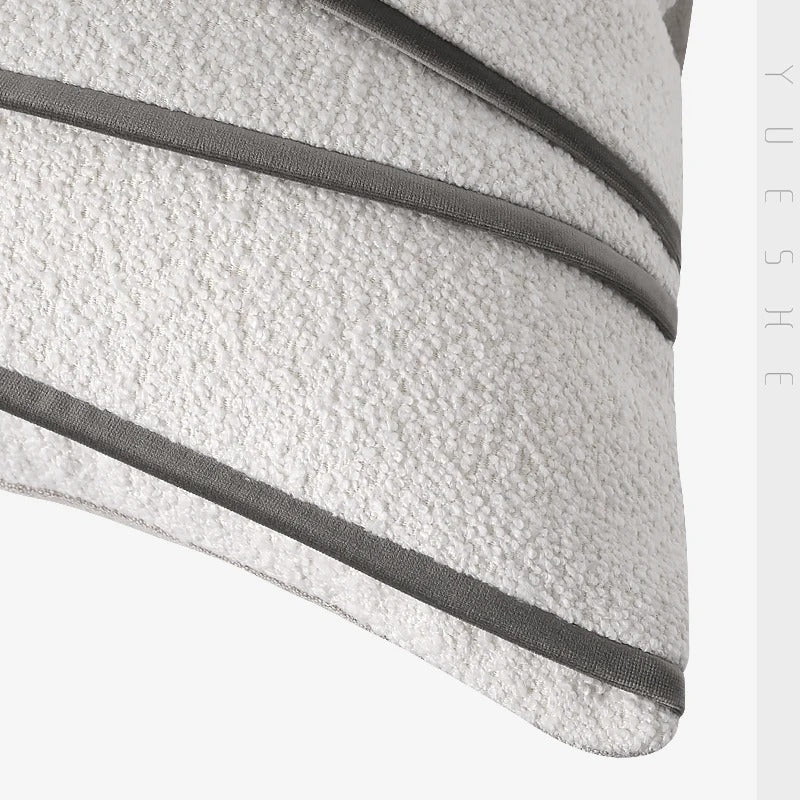 Almofada Quadrada com Linhas de Costura Decorativas-  Minimalista e Elegante 45x45cm