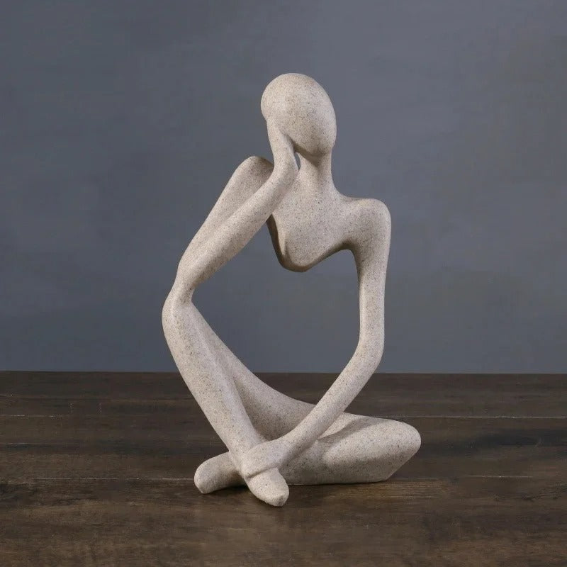 Kit Estatuetas Minimalistas de Contemplação Humana – Escultura Decorativa Premium