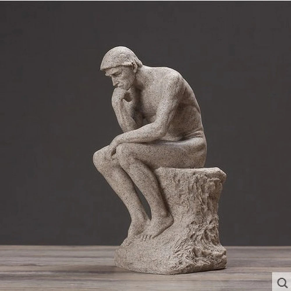 Estátua O Pensador em Resina – Escultura Decorativa