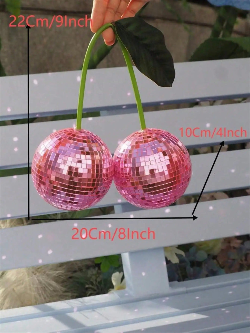 Cerejas Decorativas Disco Ball Espelhadas – Decoração de Parede e Interiores 20cm