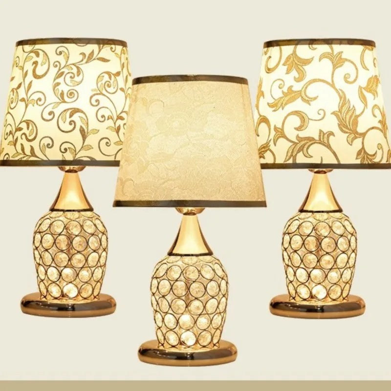 Luminária de Mesa Cristal Estilo Europeu – Abajur Decorativo