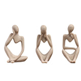 Kit Estatuetas Minimalistas de Contemplação Humana – Escultura Decorativa Premium