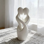 Escultura de Amantes Entrelaçados "União" – Decoração Minimalista Moderna para Casa