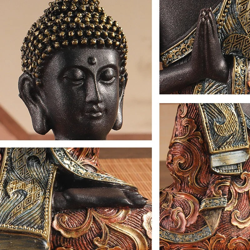 Estátua de Buda Sentado em Resina
