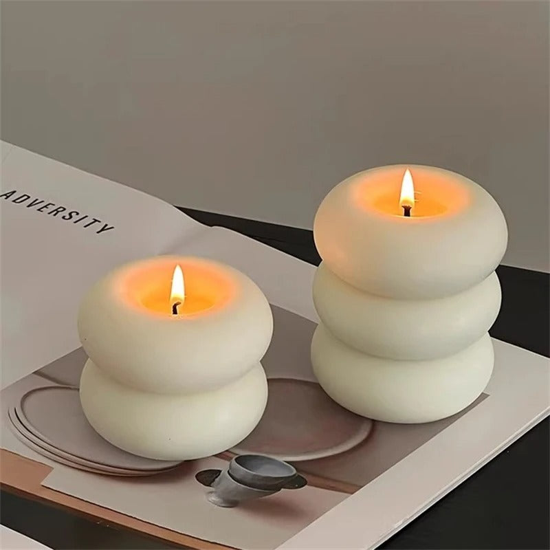 Vela Artesanal em Formato de Donut – Decorativa e Aromática