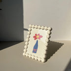 Porta-Retrato Decorativo com Borda de Contas – Fofo e Moderno 13x17,6cm