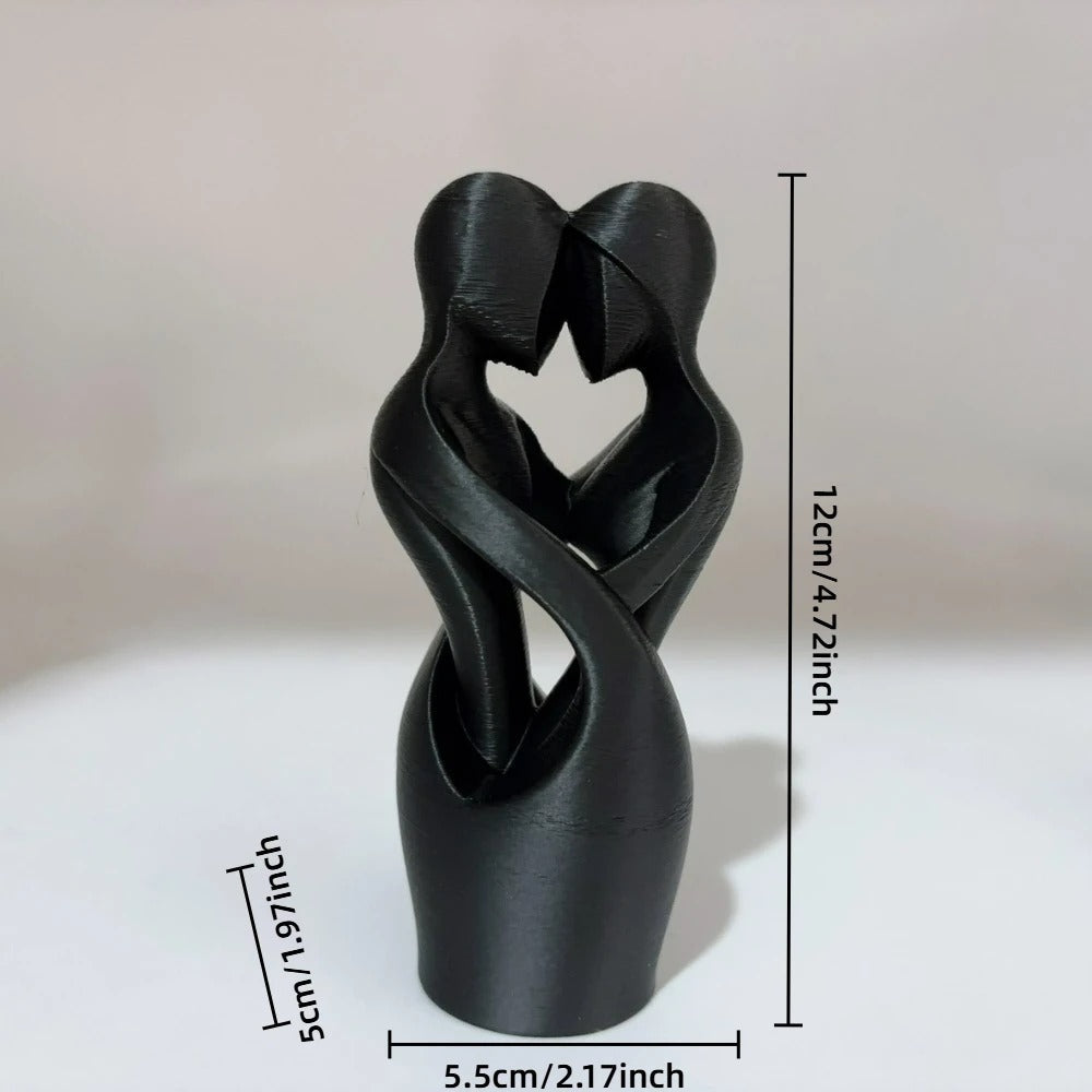 Escultura de Amantes Entrelaçados "União" – Decoração Minimalista Moderna para Casa