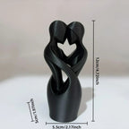 Escultura de Amantes Entrelaçados "União" – Decoração Minimalista Moderna para Casa