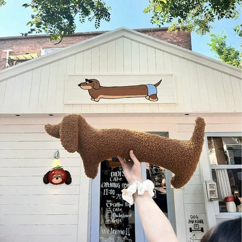 Almofada de Pelúcia Cachorro Salsicha – Travesseiro Decorativo e Lombar