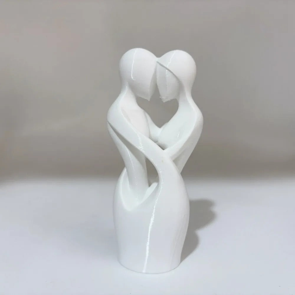 Escultura de Amantes Entrelaçados "União" – Decoração Minimalista Moderna para Casa