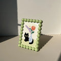 Porta-Retrato Decorativo com Borda de Contas – Fofo e Moderno 13x17,6cm