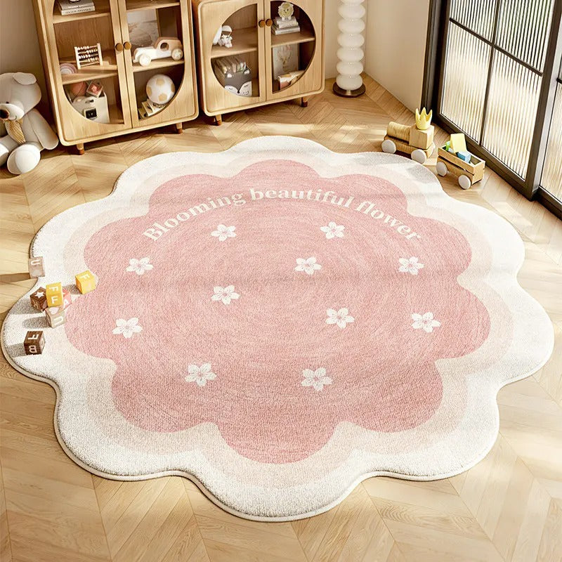Tapete Formato Flor – Decoração Fofa e Macia para Quarto, Sala e Infantil
