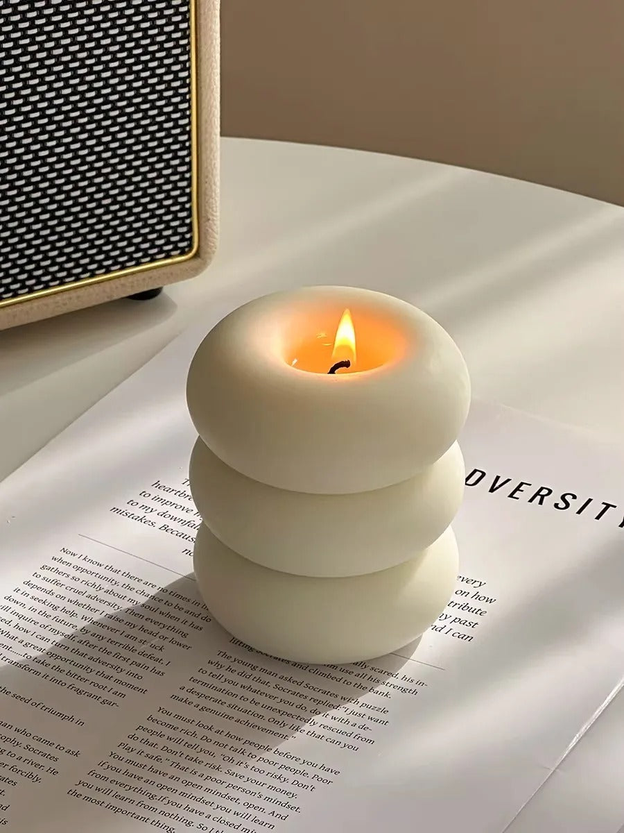 Vela Artesanal em Formato de Donut – Decorativa e Aromática