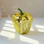 Ornamento Decorativo Vegetal Disco Ball – Tomate, Pimenta, Pera e Cenoura Espelhados