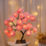 Luminária Árvore de Rosas LED – 36 Flores com Luz USB 45cm