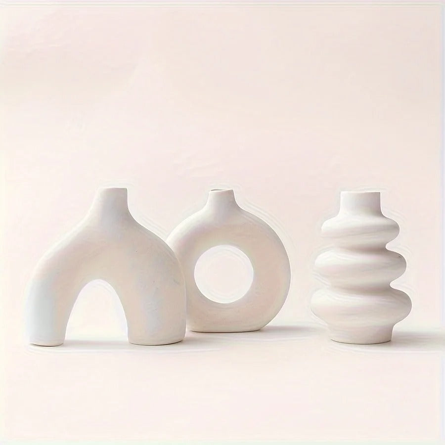 Conjunto de Vasos de Cerâmica Boho – Decoração Minimalista e Sofisticada