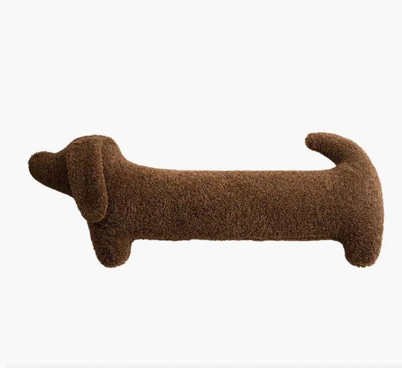 Almofada de Pelúcia Cachorro Salsicha – Travesseiro Decorativo e Lombar
