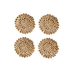 Jogo Americano Redondo de Macramê em Palha Natural – Artesanal Boho 30cm