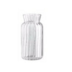 Vaso de Vidro Transparente Listrado – Decoração Floral e Hidropônica
