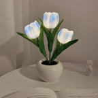 Luminária LED Tulipa Decorativa Luz Noturna para Quarto e Sala